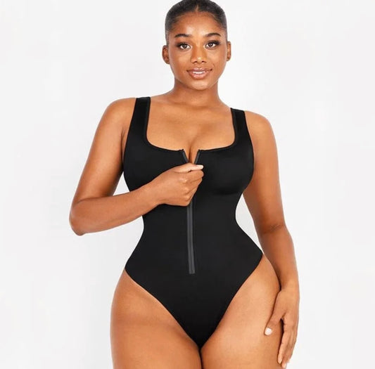 Black Waist Snatcher Shapewear Swimsuit