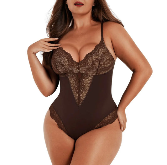 Brown Lingerie Shapewear Bodysuit