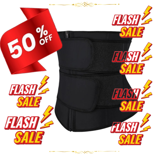 Adjustable Black Goddess Latex Double Belt - 50% OFF - LIMITED TIME ONLY!