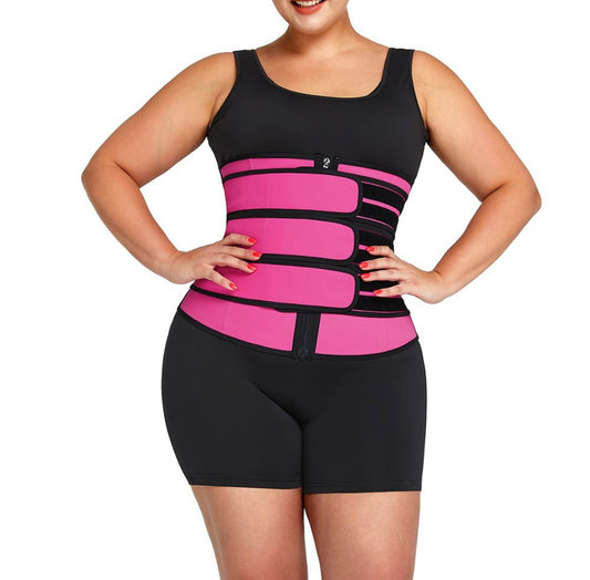 Curvy Goddess Rose Latex Triple Belt