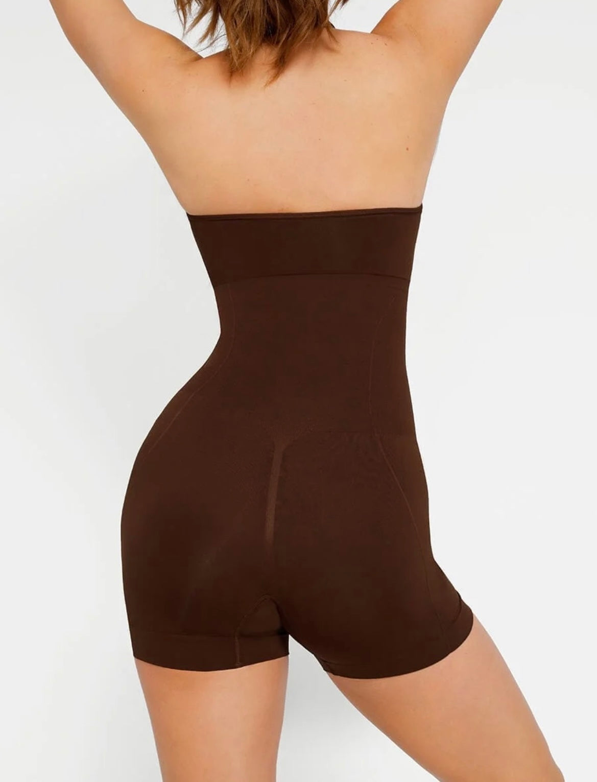 Brown Goddess Halter Neck Shaper Jumpsuit