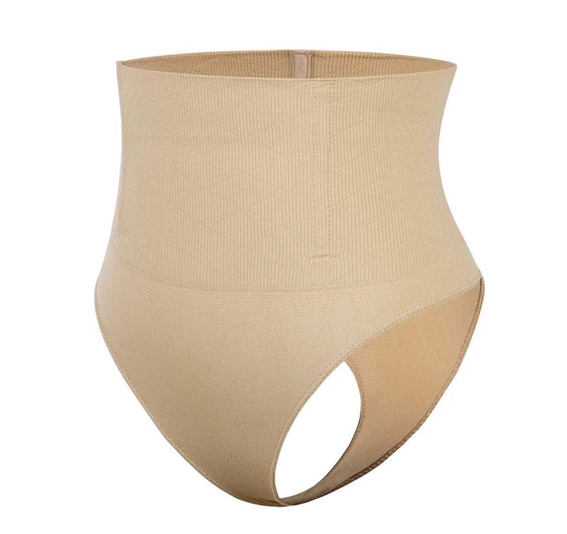 Beige Tummy Control Thong Shaper