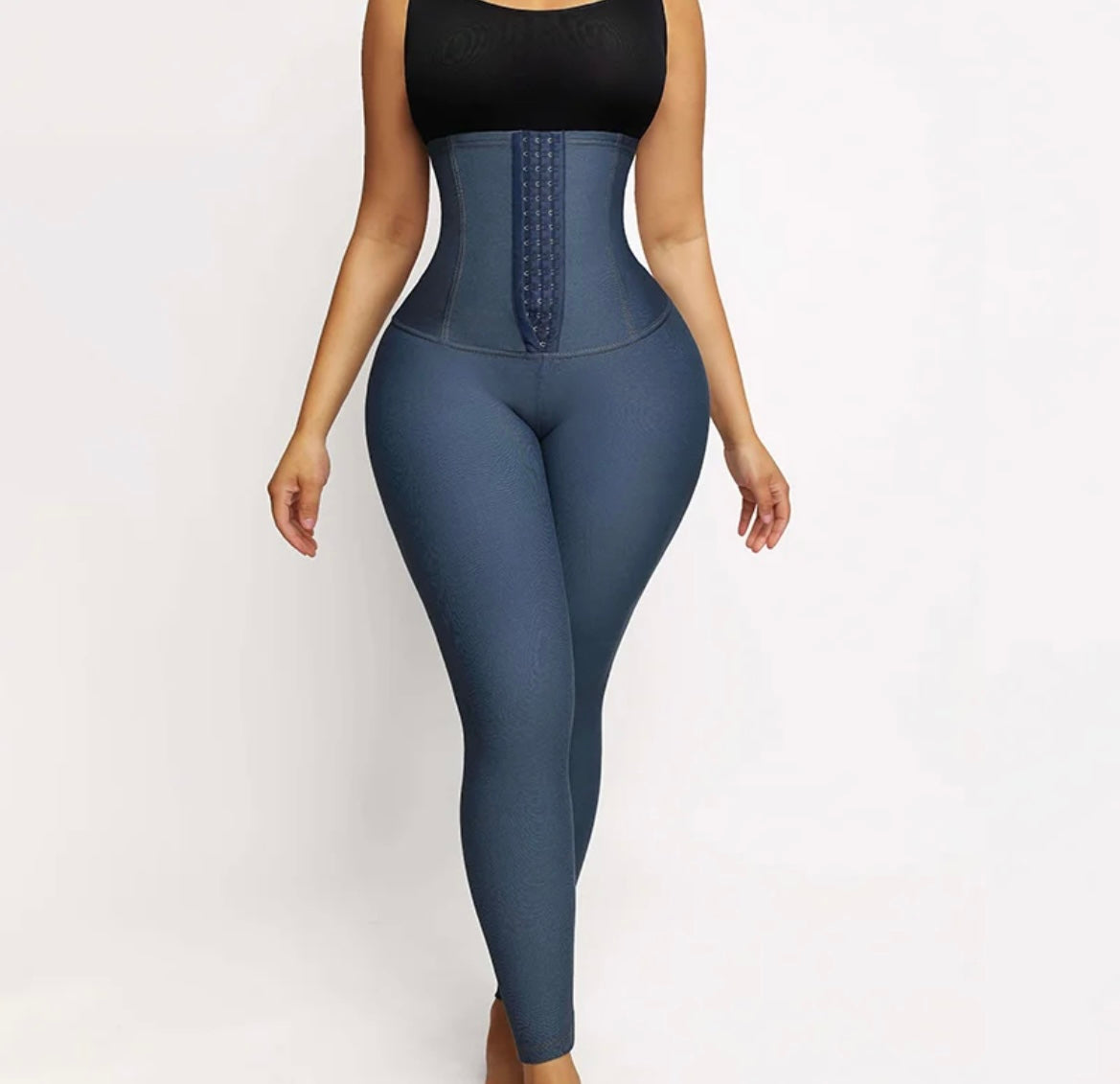 Blue Denim High Waist Shaping Jeggings