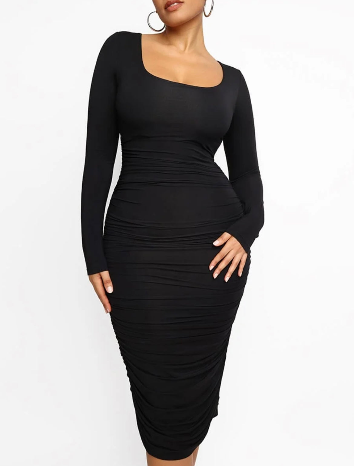 Blue Contour Bodycon Shapewear Dress