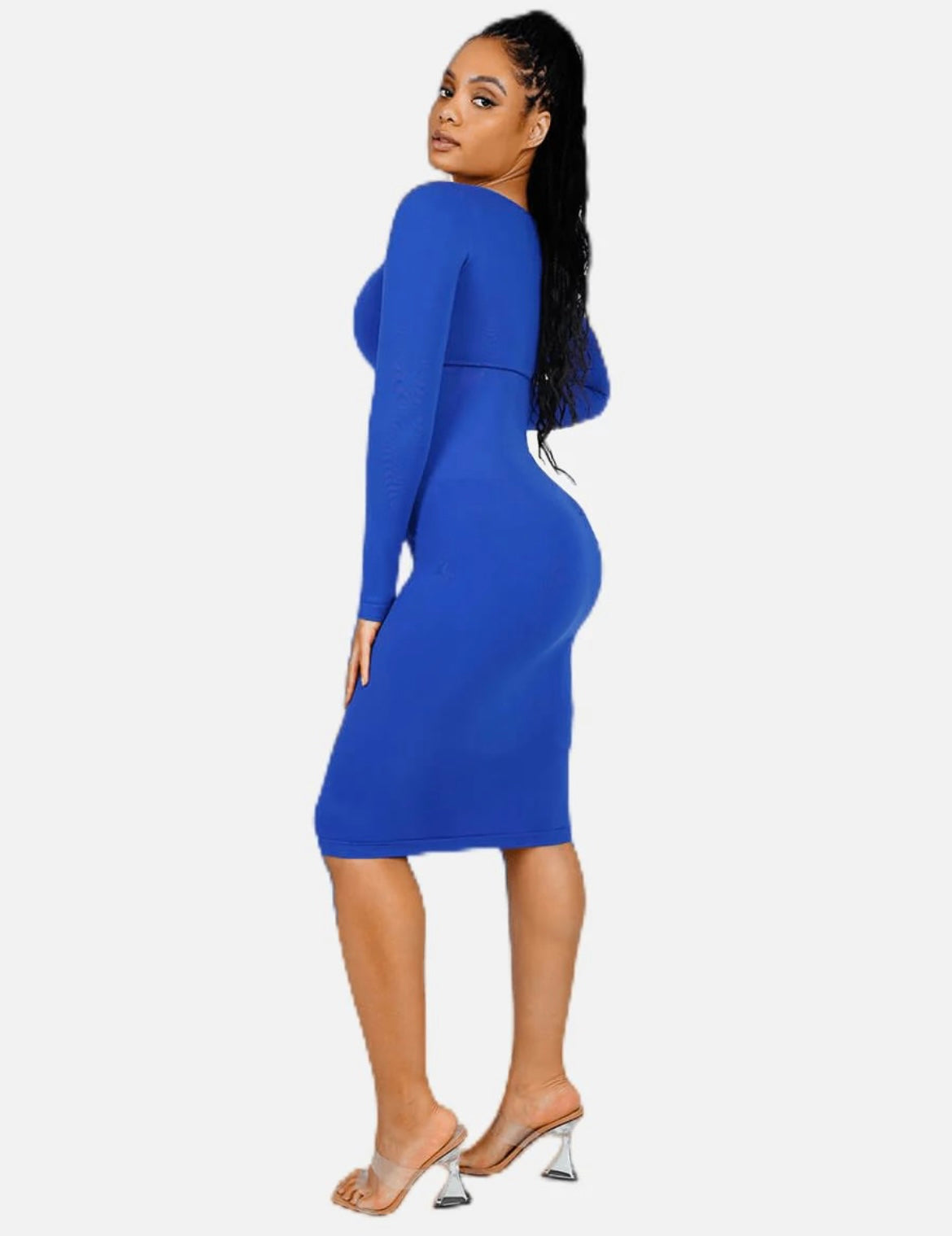 Blue Compression Bodycon Shapewear Dress