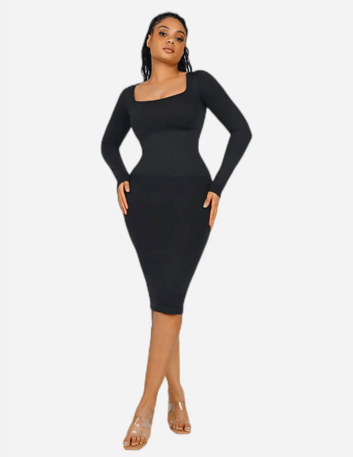 Black Compression Bodycon Shapewear Dress