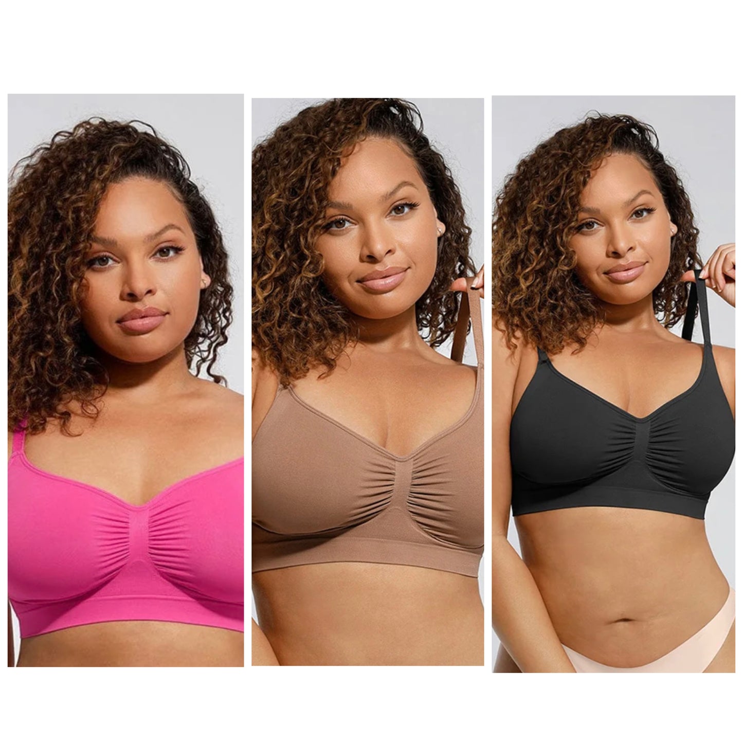 Seamless Comfort Support Bra - 3 Piece Set | Bundle & Save