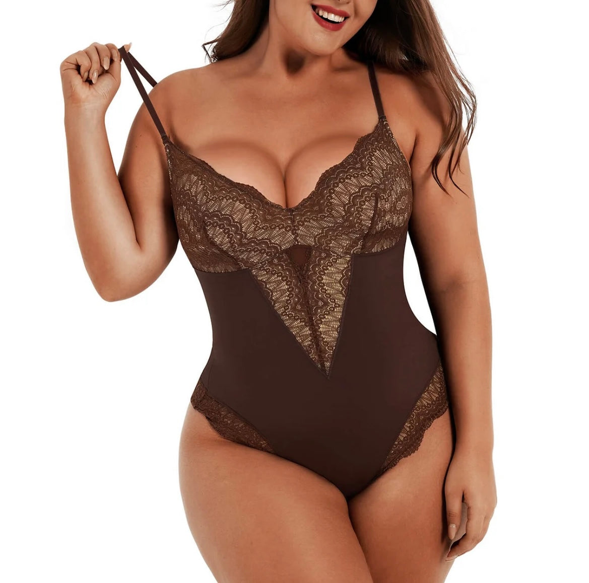 Brown Lingerie Shapewear Bodysuit